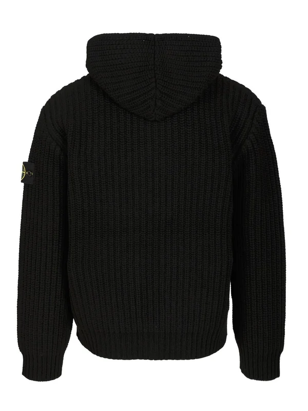 Stone Island Black Hoodies - Image 2