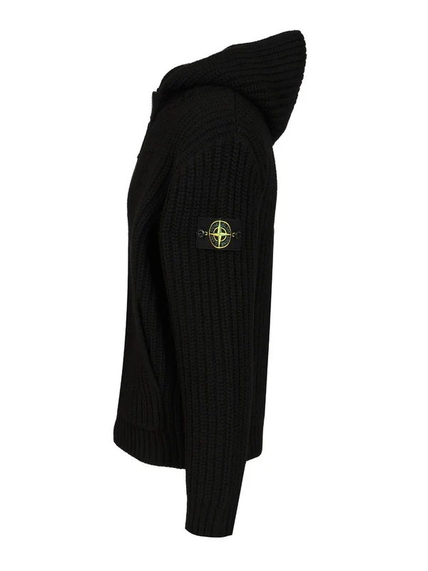 Stone Island Black Hoodies - Image 3