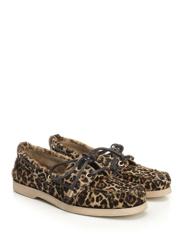 Golden Goose Brown Leopard Loafers - Image 2