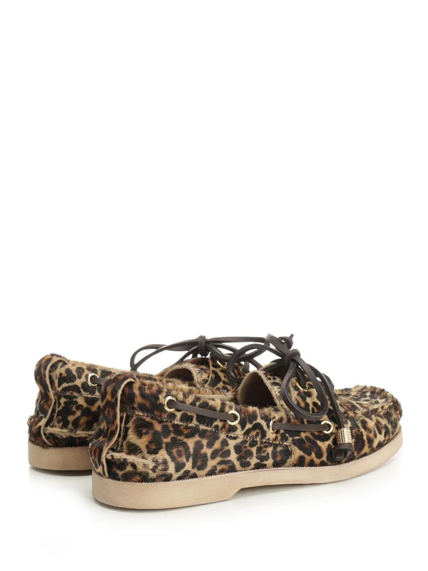 Golden Goose Brown Leopard Loafers - Image 3