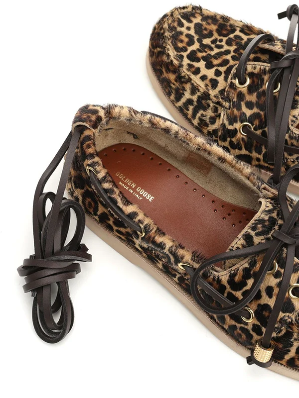 Golden Goose Brown Leopard Loafers - Image 6
