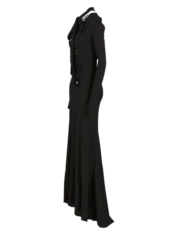 The Attico Black Midi Dress - Image 3