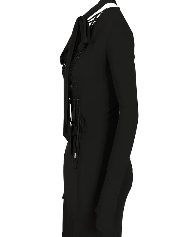 The Attico Black Midi Dress - Image 5