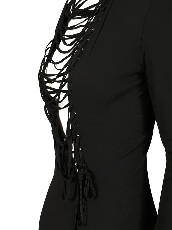 The Attico Black Midi Dress - Image 8