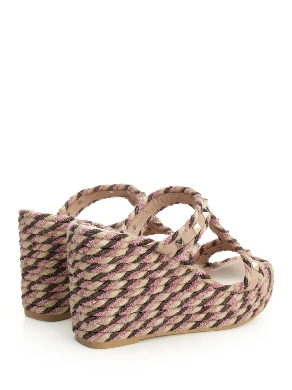 Valentino Purple Wedge Sandals - Image 3