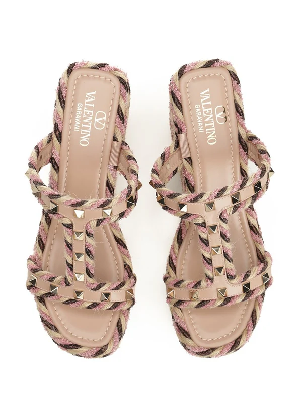Valentino Purple Wedge Sandals - Image 5