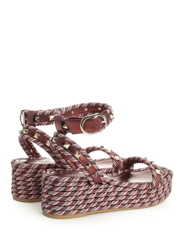 Valentino Purple Wedge Sandals - Image 3