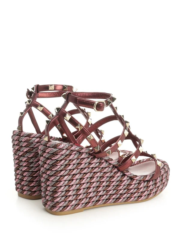 Valentino Purple Wedge Sandals - Image 3