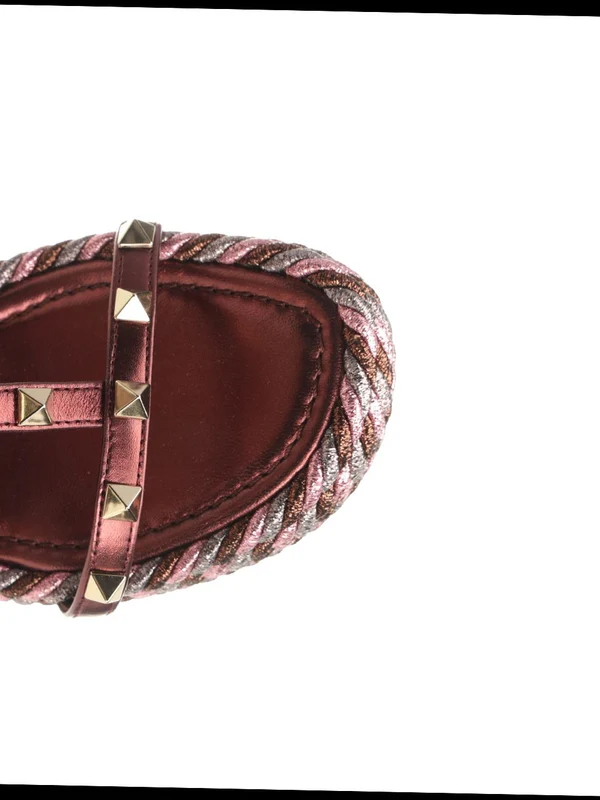 Valentino Purple Wedge Sandals - Image 4