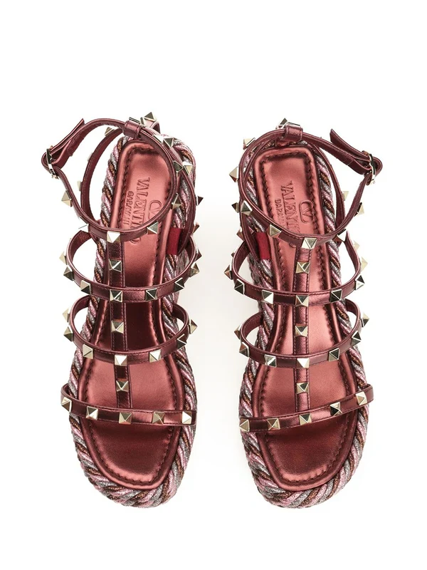 Valentino Purple Wedge Sandals - Image 5