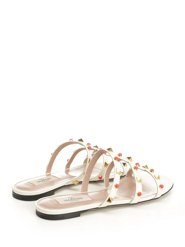 Valentino White Slides - Image 3