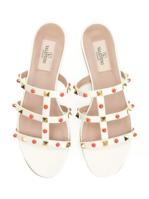 Valentino White Slides - Image 5
