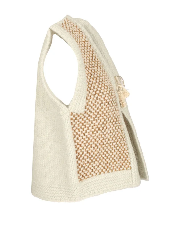 Forte_Forte Beige Vests - Image 3