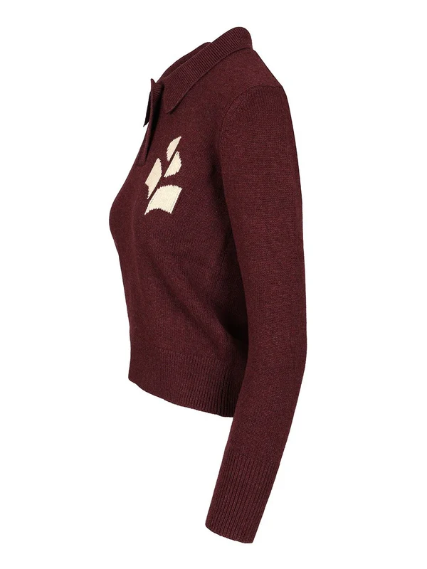 Isabel Marant Etoile Burgundy Knitted - Image 3
