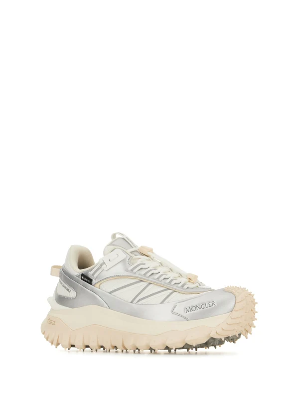 Moncler White Low Top Sneakers - Image 2