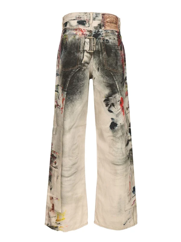 Acne Studios Beige Denim Pants - Image 2