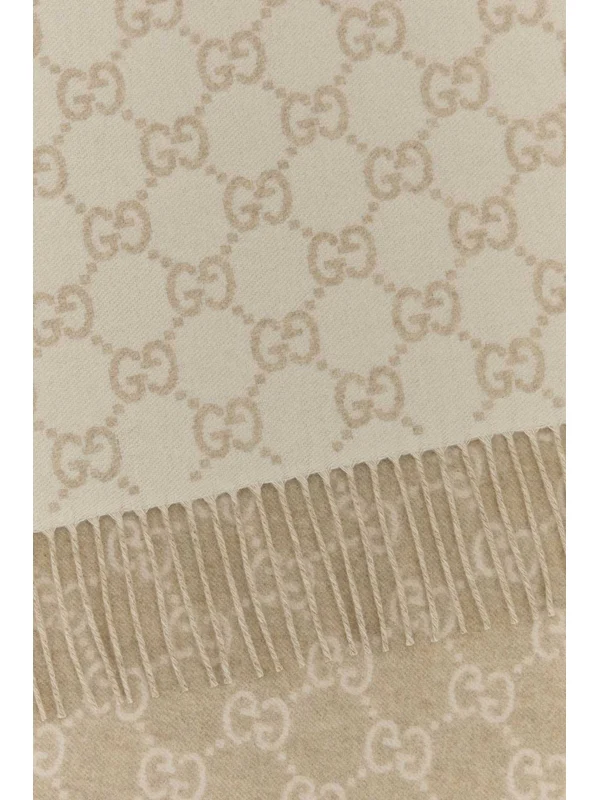 Gucci Beige Wool Mufflers - Image 2