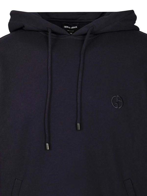 Giorgio Armani Navy Hoodies - Image 4