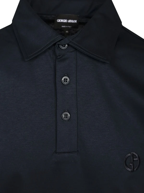 Giorgio Armani Navy Polo Shirts - Image 3