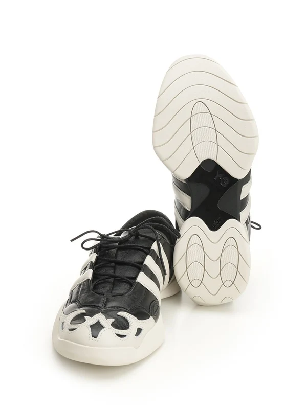Y-3 Black Low Top Sneakers - Image 5
