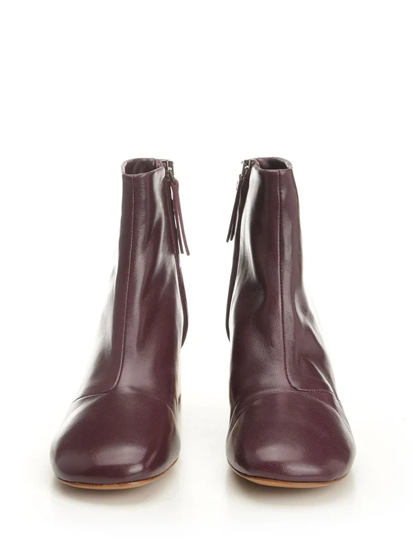 Forte_Forte Burgundy Ankle Boots - Image 5