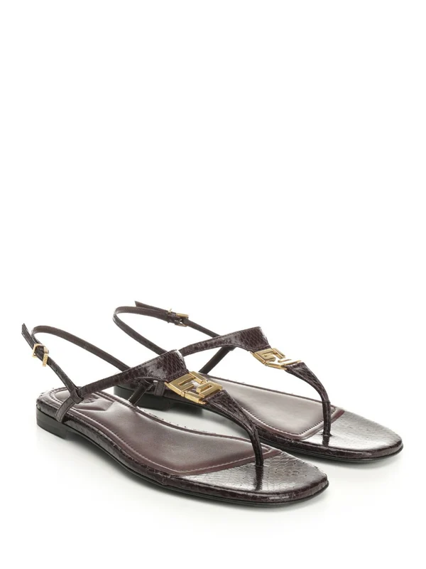 Fendi Burgundy Flip Flops - Image 2