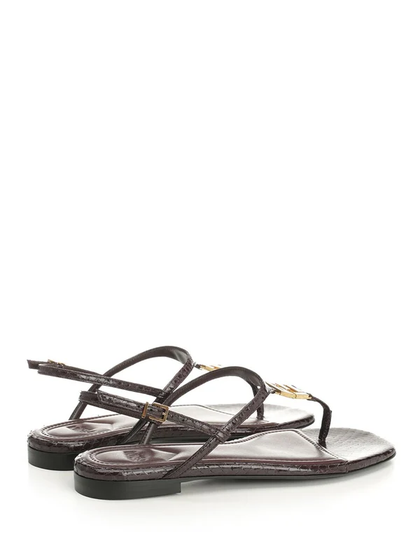 Fendi Burgundy Flip Flops - Image 3