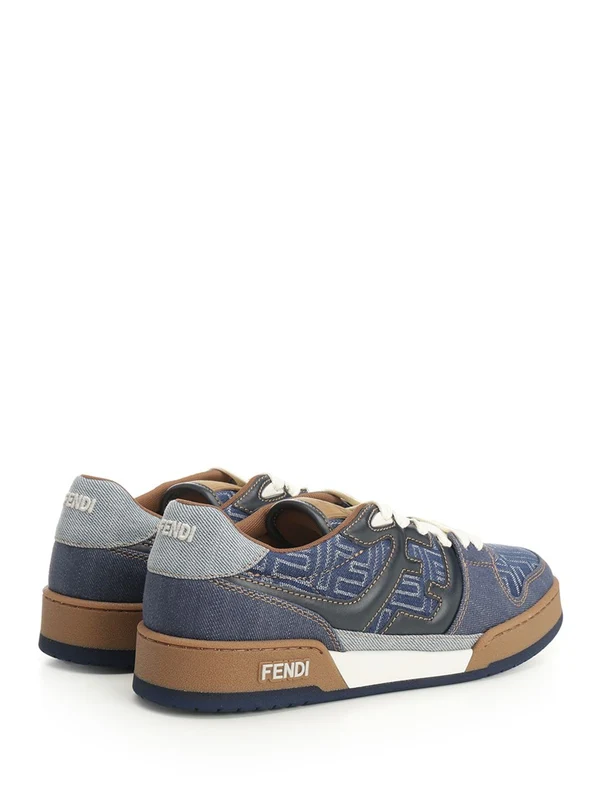 Fendi Blue Low Top Sneakers - Image 3