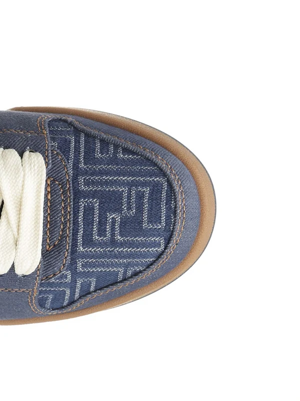 Fendi Blue Low Top Sneakers - Image 4
