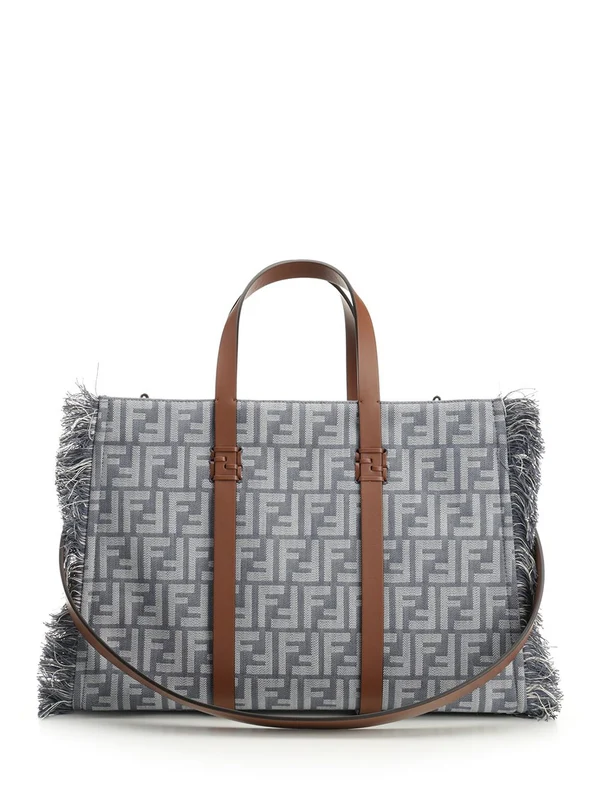 Fendi Summer Ff Blue Tote Bags - Image 3