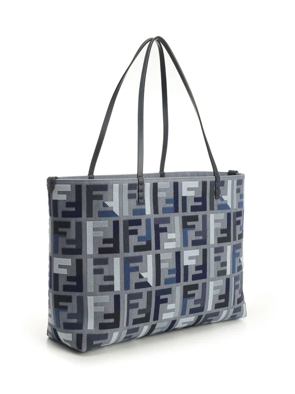 Fendi Roll Large Blue Tote Bags - Image 2