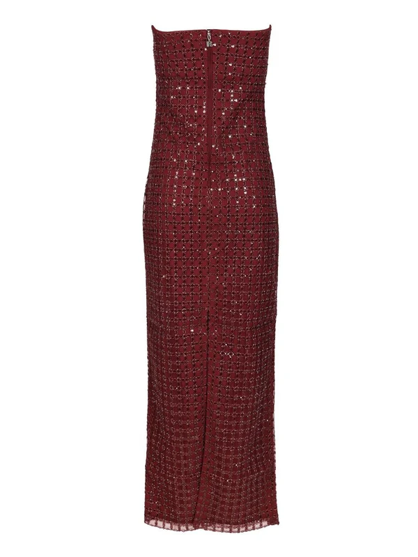 Rotate Burgundy Midi Dress - Image 2