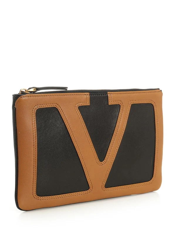Valentino Black Brown Clutch Bags - Image 2