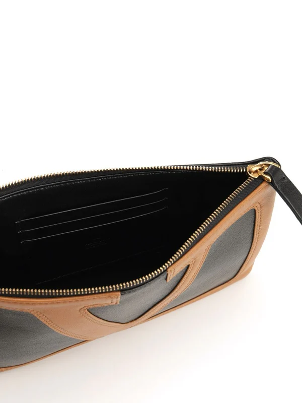 Valentino Black Brown Clutch Bags - Image 4