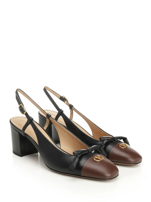 Valentino Black Slingback Heels - Image 2