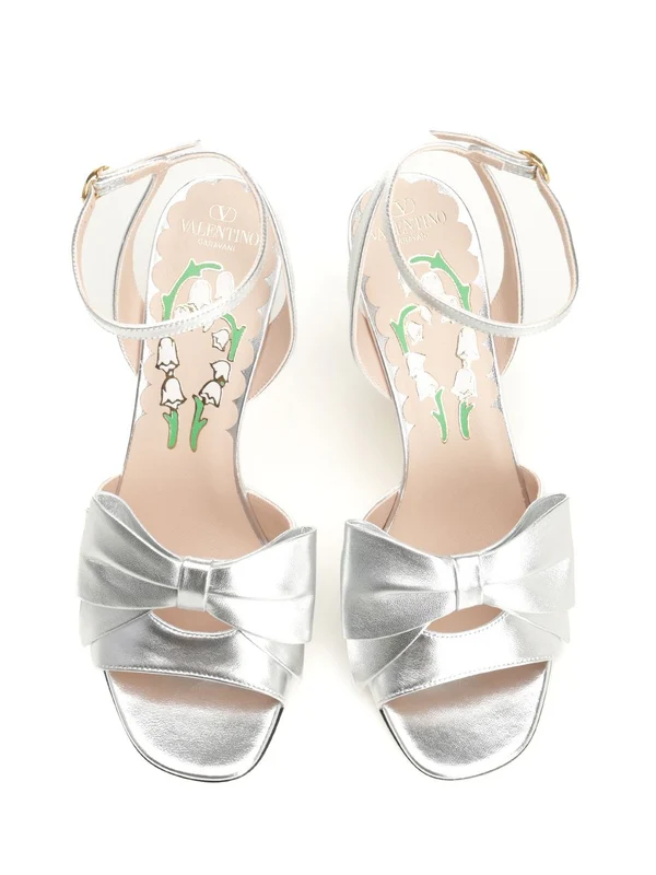 Valentino Silver Sandal Heels - Image 5