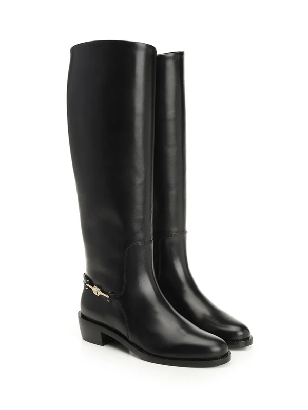 Ferragamo Black High Boots - Image 2