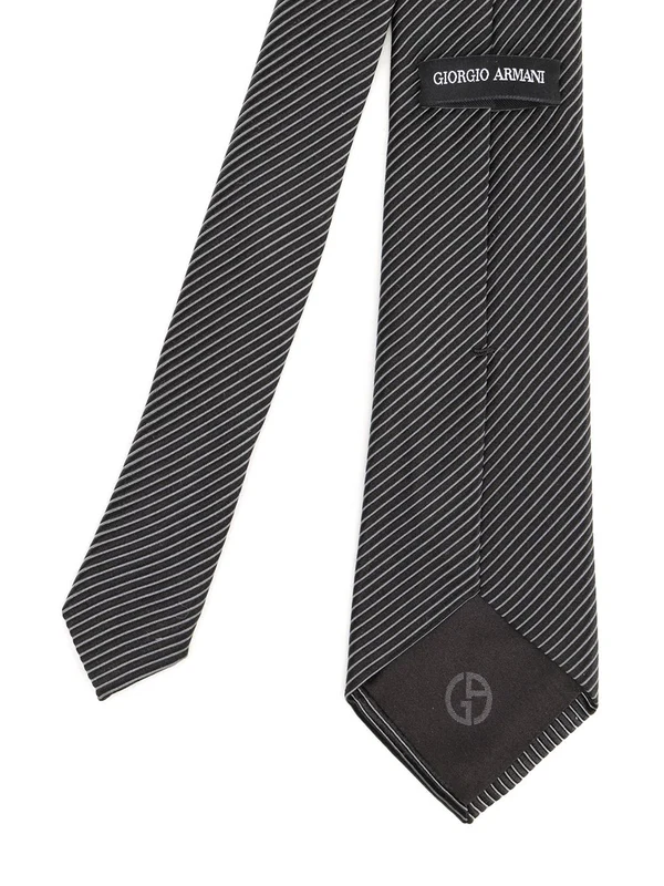 Giorgio Armani Black Neck Ties - Image 2