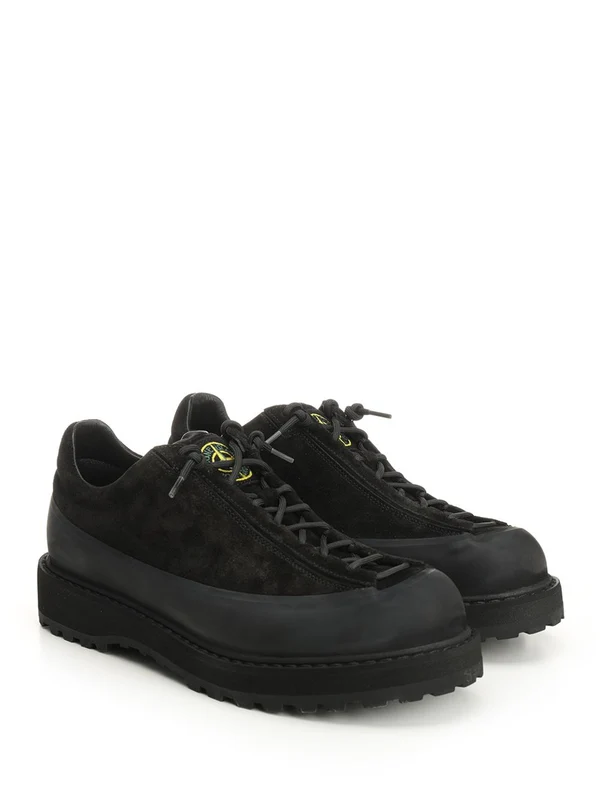Stone Island Black Low Top Sneakers - Image 2