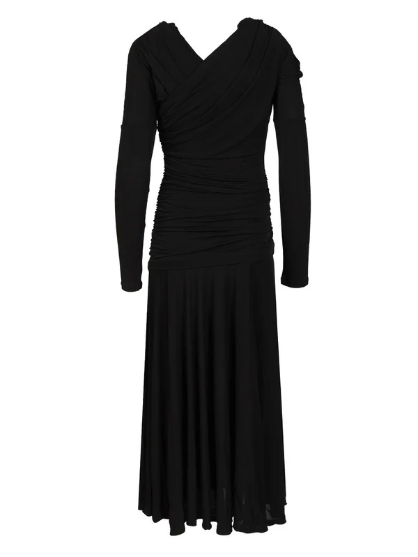 Ganni Black Long Dress - Image 2