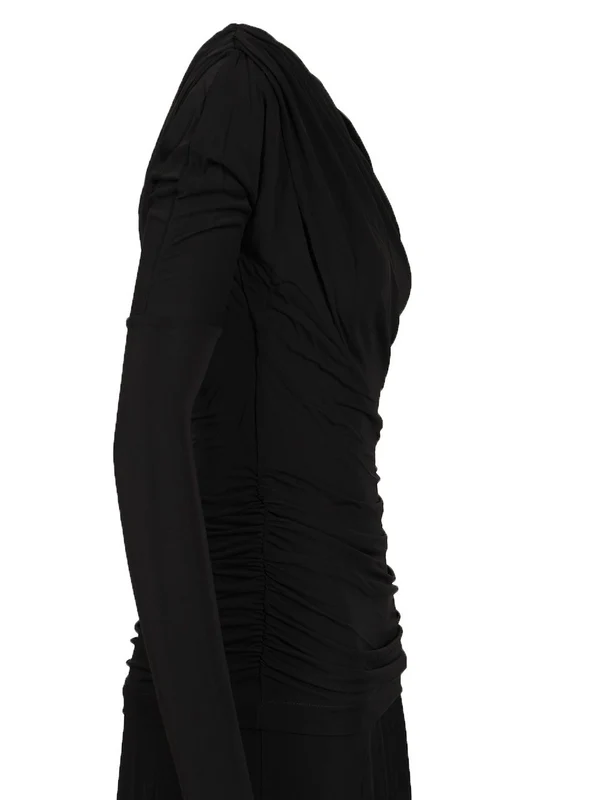 Ganni Black Long Dress - Image 4