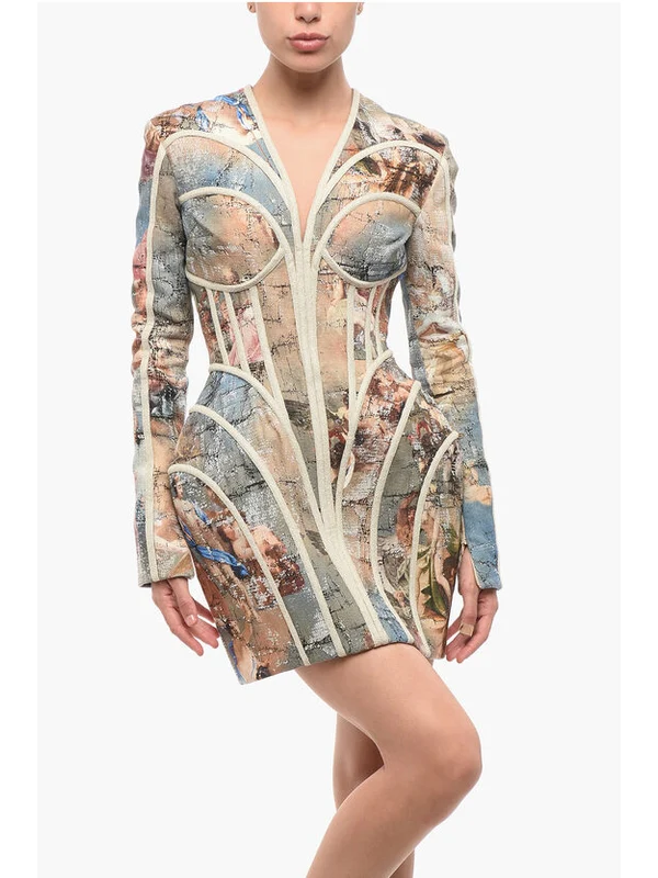 Balmain Multicolor Mini Dress - Image 4