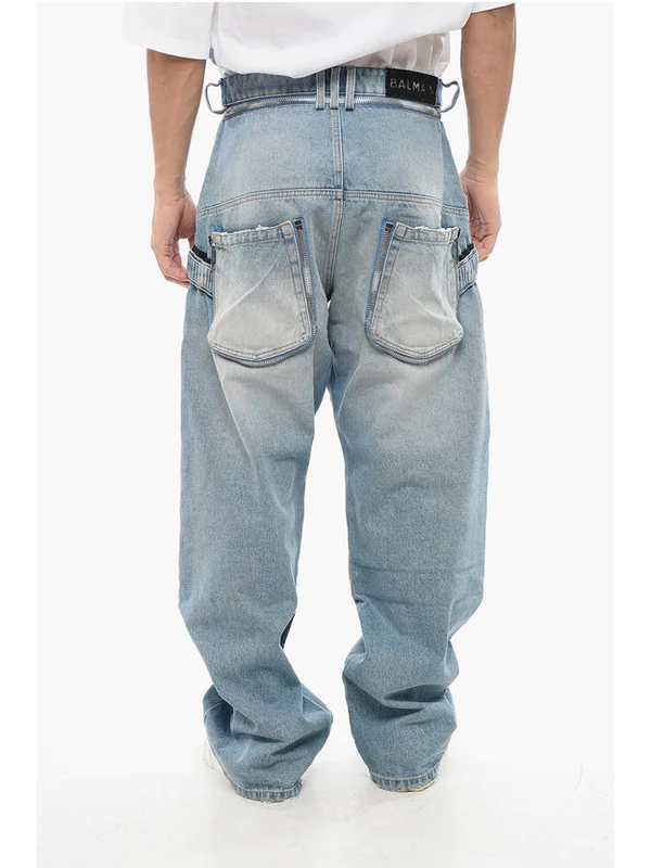 Balmain Blue Denim Pants - Image 2