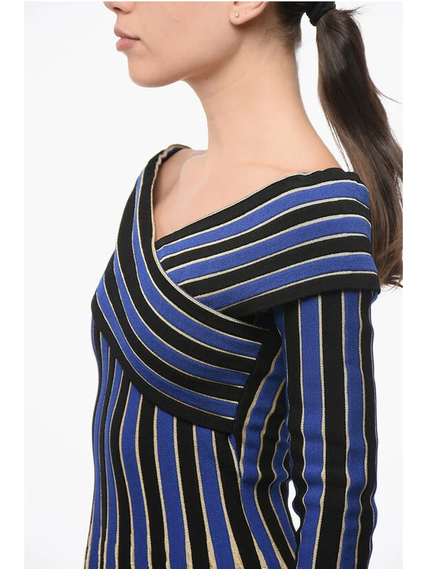 Balmain Blue Mini Dress - Image 3