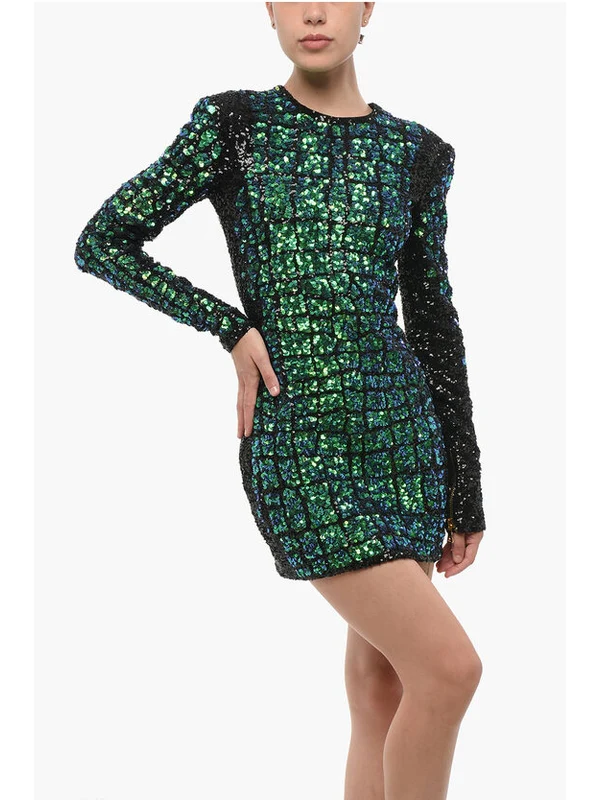 Balmain Multicolor Mini Dress - Image 4