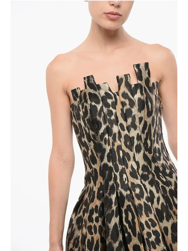 Balmain Leopard Mini Dress - Image 3