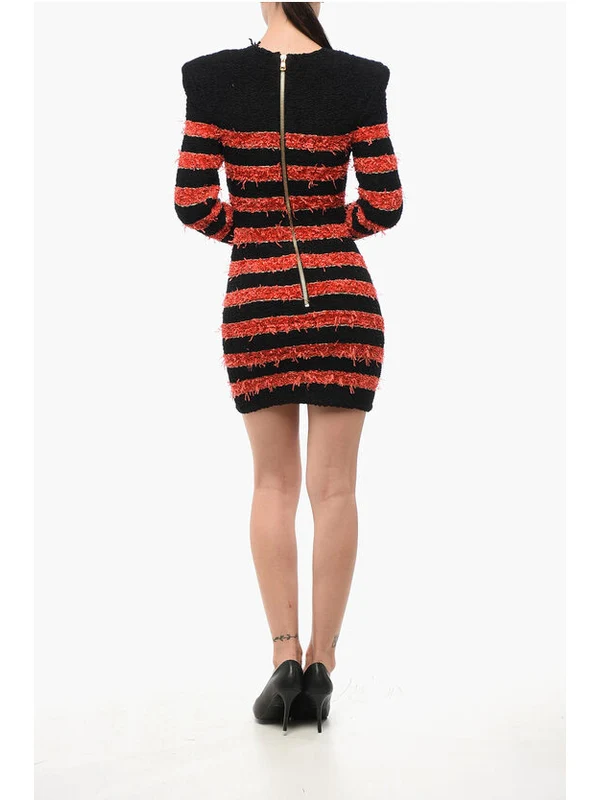 Balmain White Red Mini Dress - Image 2