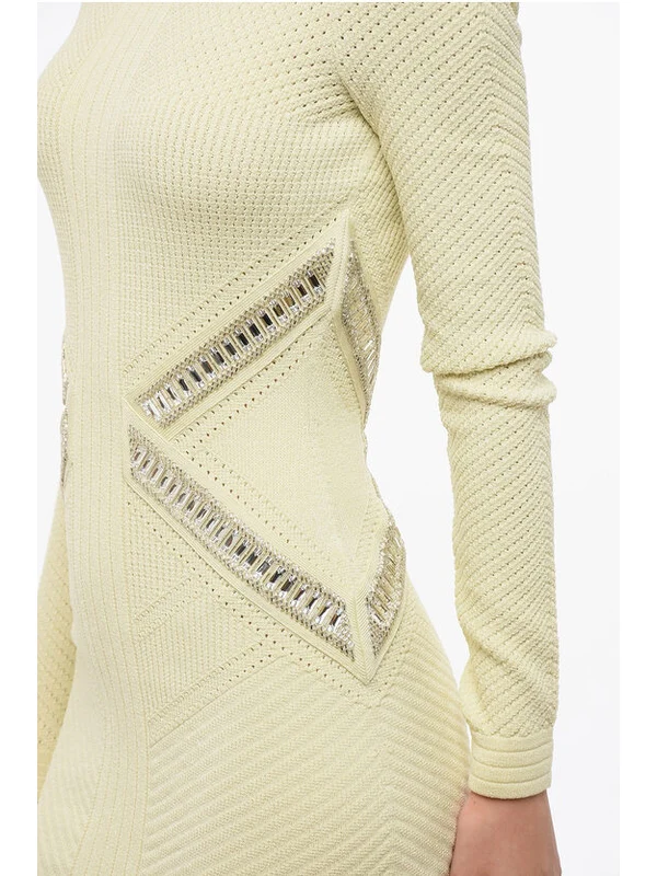 Balmain Yellow Mini Dress - Image 3