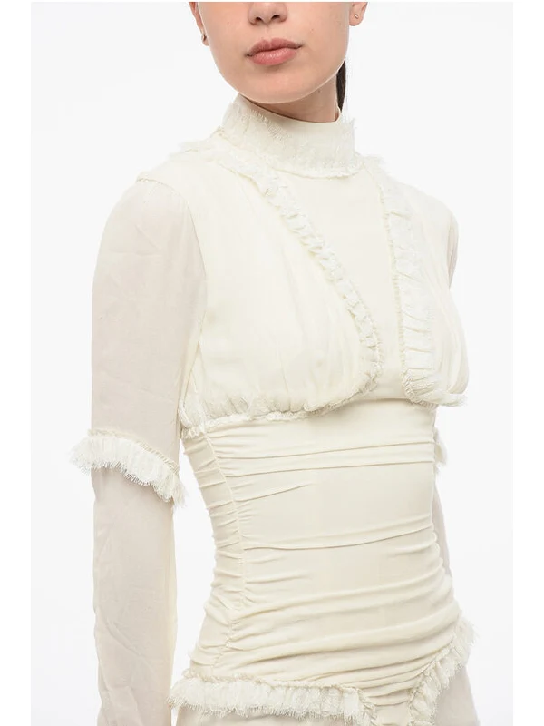 Balmain White Mini Dress - Image 3