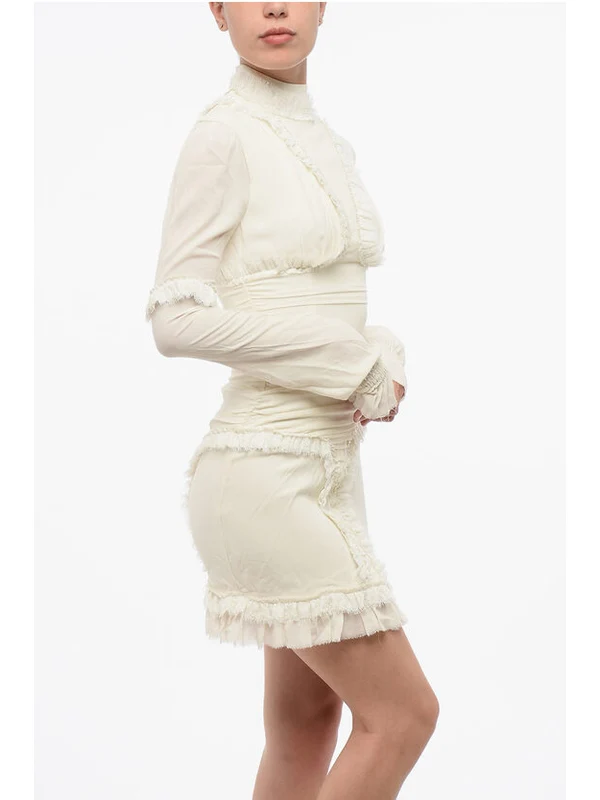 Balmain White Mini Dress - Image 4